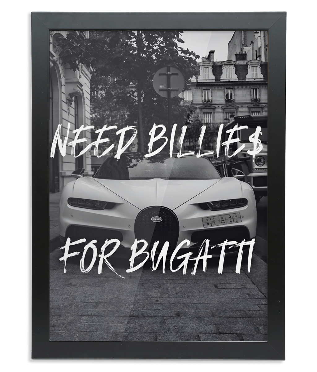 "BILLIE$ FOR GATTI 1" A2 Framed Art Print