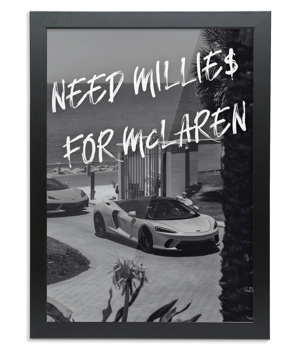 "MILLIE$ FOR McLAREN 1" A2 Framed Art Print